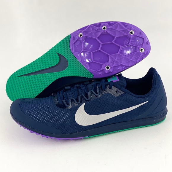 Nike Zoom Rival D 10 Obsidian Men's Track Spikes Shoes Blue Purple Tool & Bag - Picture 2 of 12